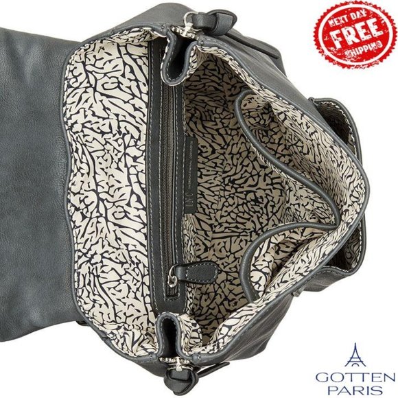 I.N.C. International Concepts Elliah Convertible Backpack Charcoal/Silver Women - Picture 3 of 7